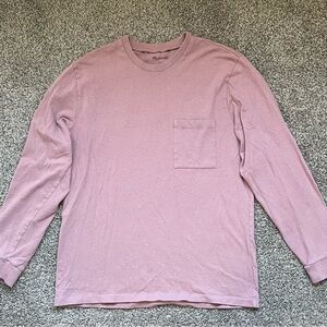 Madewell Men's Dusty Pink Long Sleeve Tee